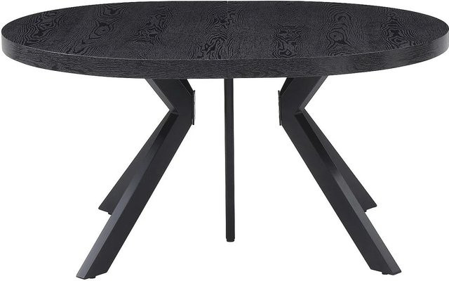 Vente-unique Esstisch Komoni Modern in Schwarz aus MDF und Stahl, ausziehbar - Bild 1