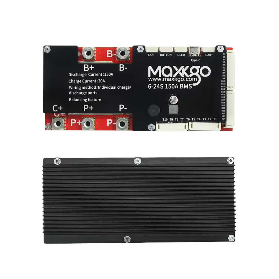 MAXKGO Smart Bluetooth BMS 150A mit CANBUS und UART, kompatibel mit VESC für Li-Ionen-Lithium-Akkus von Elektro-Skateboards, Schwarz - Bild 3
