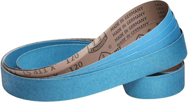 Klingspor Premium Schleifband Set für Metall, 4 Stück, B: 5 cm, L: 200 cm, Körnung: 40, 60, 80, 120 - Bild 1