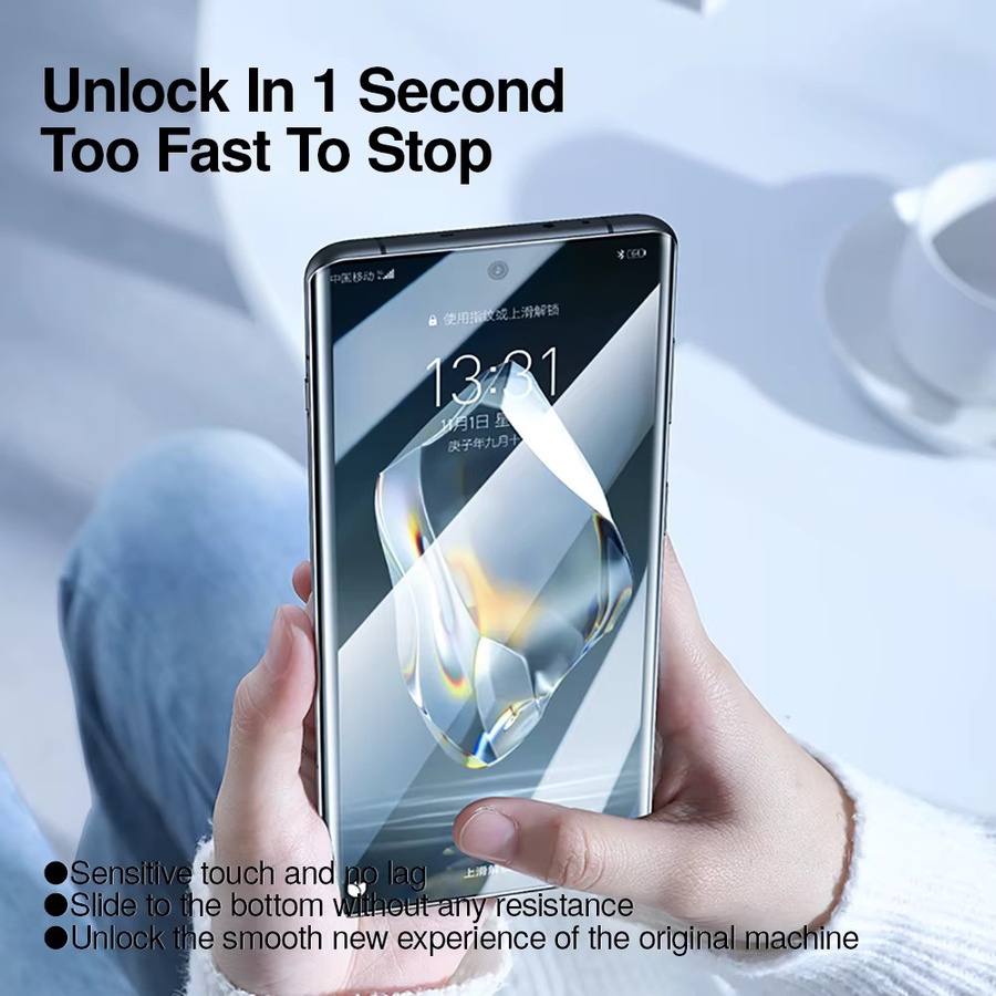 SmartDevil Displayschutzfolie für OnePlus Ace 5, Ace 3, OnePlus 13 und OnePlus 12, mikrokristalline weiche Folie mit gebogener Vollbildabdeckung, transparent - Bild 4
