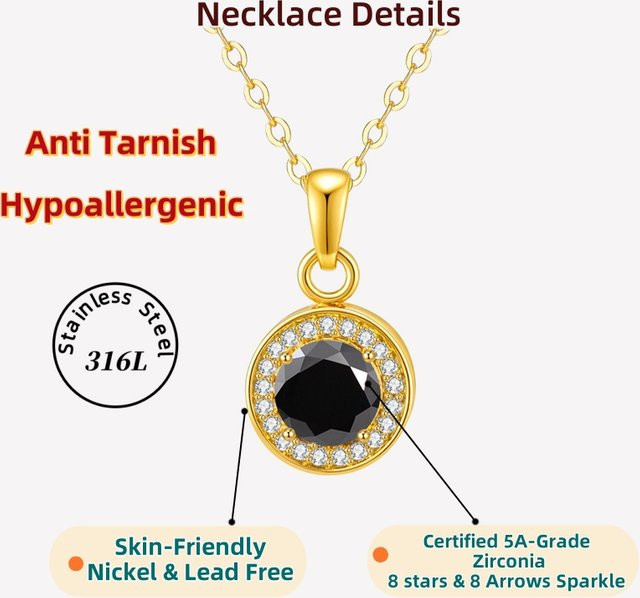 LAMVOICE Halskette, Edelstahl, Gold, Zirkonia, Damen - Bild 1