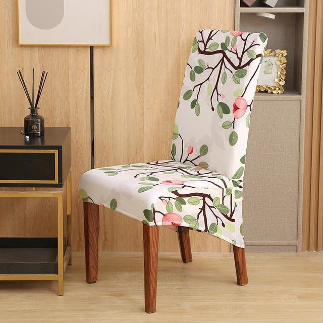 Yiran Furniture Elastischer King-Back-Stuhlbezug in XL-Größe, Stretch-Stuhlhussen mit hoher Rückenlehne für Esszimmer und Bankette, Mehrfarbig - Bild 1
