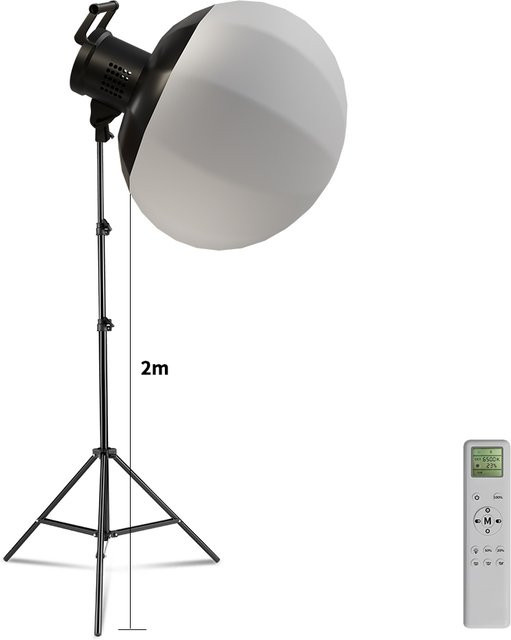 Bowens COB Fotografie-Lichtset mit 2M Stativ in Schwarz für Porträt- und Studioaufnahmen - Bild 1