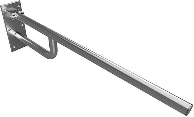 Brillantbad BELP Stützklappgriff aus Edelstahl gebürstet in Silber, B/T/H: 10,0 x 25,0 x 86,0 cm, 120 kg Traglast für Bad und WC - Bild 1
