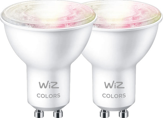 WiZ Smart LED Lampe GU10 Doppelpack mit weißem und farbigem Licht (RGB) und Bewegungssensor - Bild 1