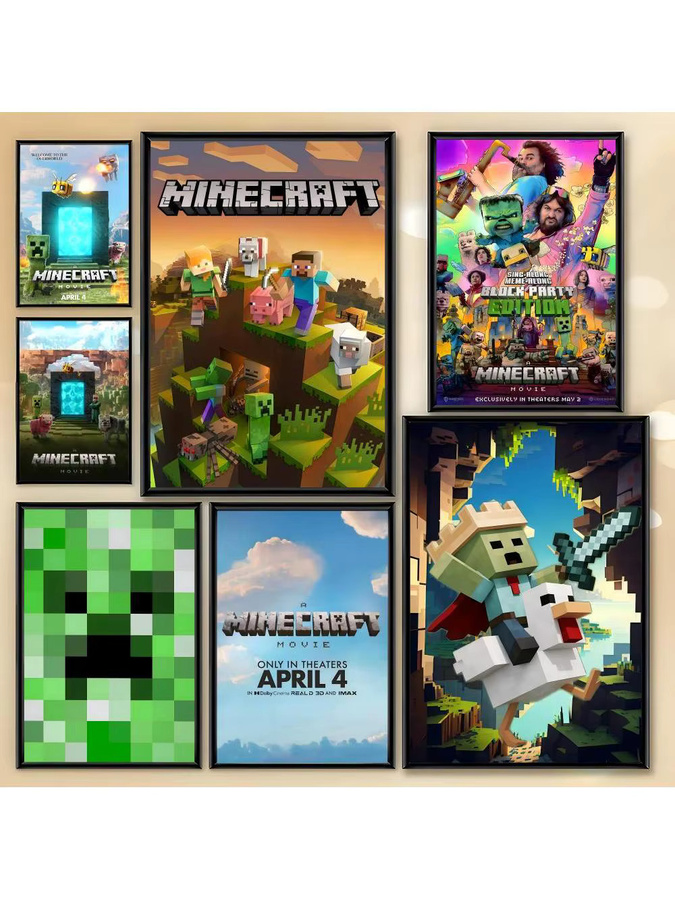 Potdemiel Game M-MineS C-CraftEs Poster, Wasserdichte HD Art Illustration zur Wanddekoration, Mehrfarbig, Rechteckig - Bild 3