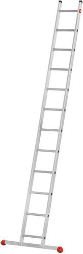 Hailo Anlegeleiter ProfiStep uno aus Aluminium, 12 Sprossen, Farbe Silber - Bild 1