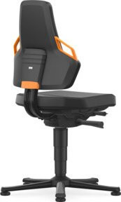 Bimos Arbeitsdrehstuhl Nexxit Skintec in Orange und Schwarz mit automatischer Gewichtsregulierung und Sitztiefenverstellung - Bild 1
