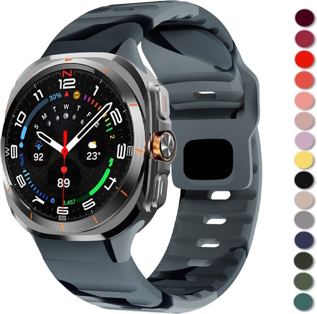 EIMO Uhrenarmband Silikon, 47 mm, Schwarz, Unisex - Bild 1