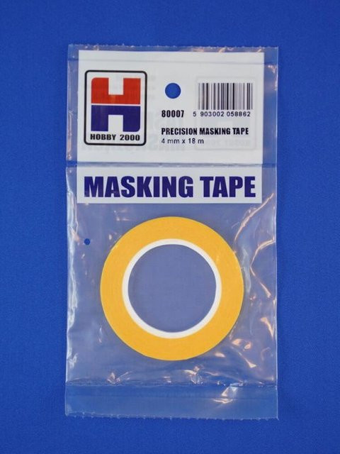 Hobby 2000 Masking Tape aus Papier, Gelb, Breite: 0,4 cm, Länge: 18 m - Bild 1