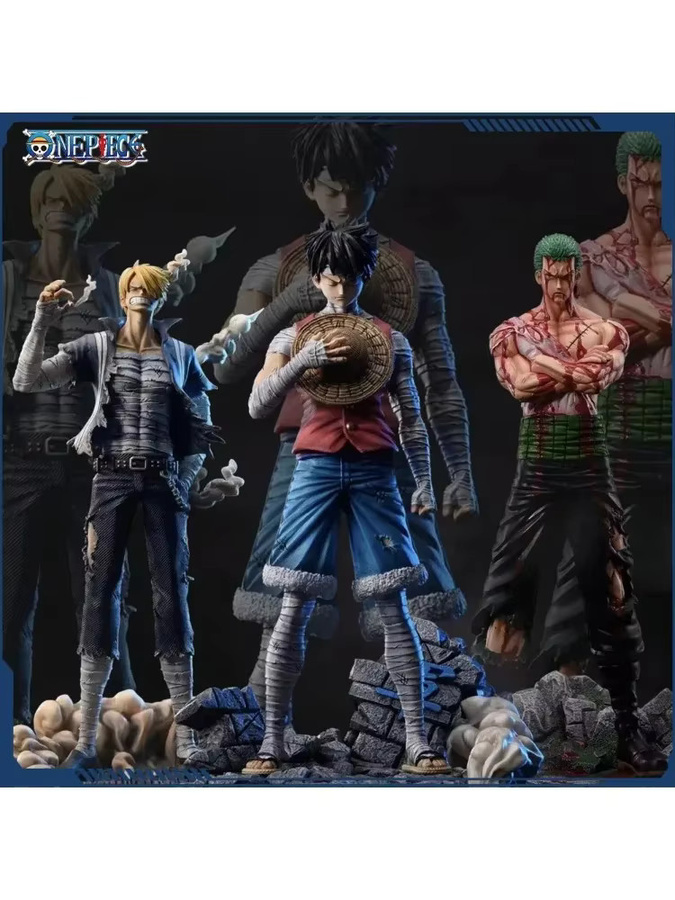 Bandai One Piece Action Figure Roronoa Zoro Vinsmoke Sanji, 30 cm, Statue Modell - Bild 1