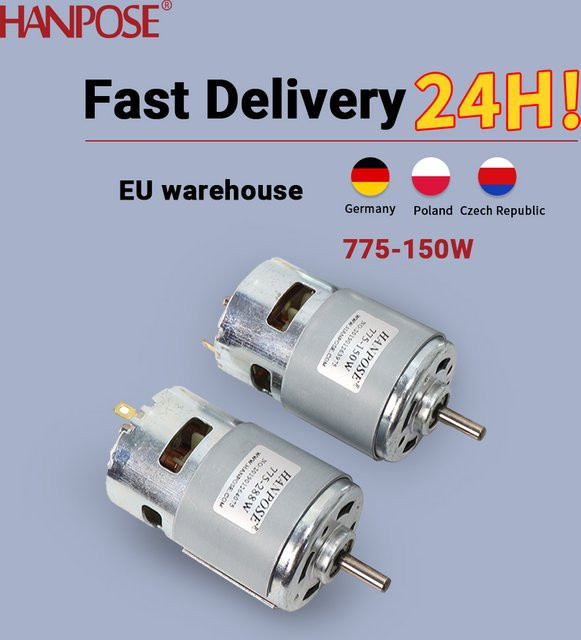 Hanpose Motorspindel 775-150W mit 12000 U/min und zwei Kugellagern in Silber - Bild 1