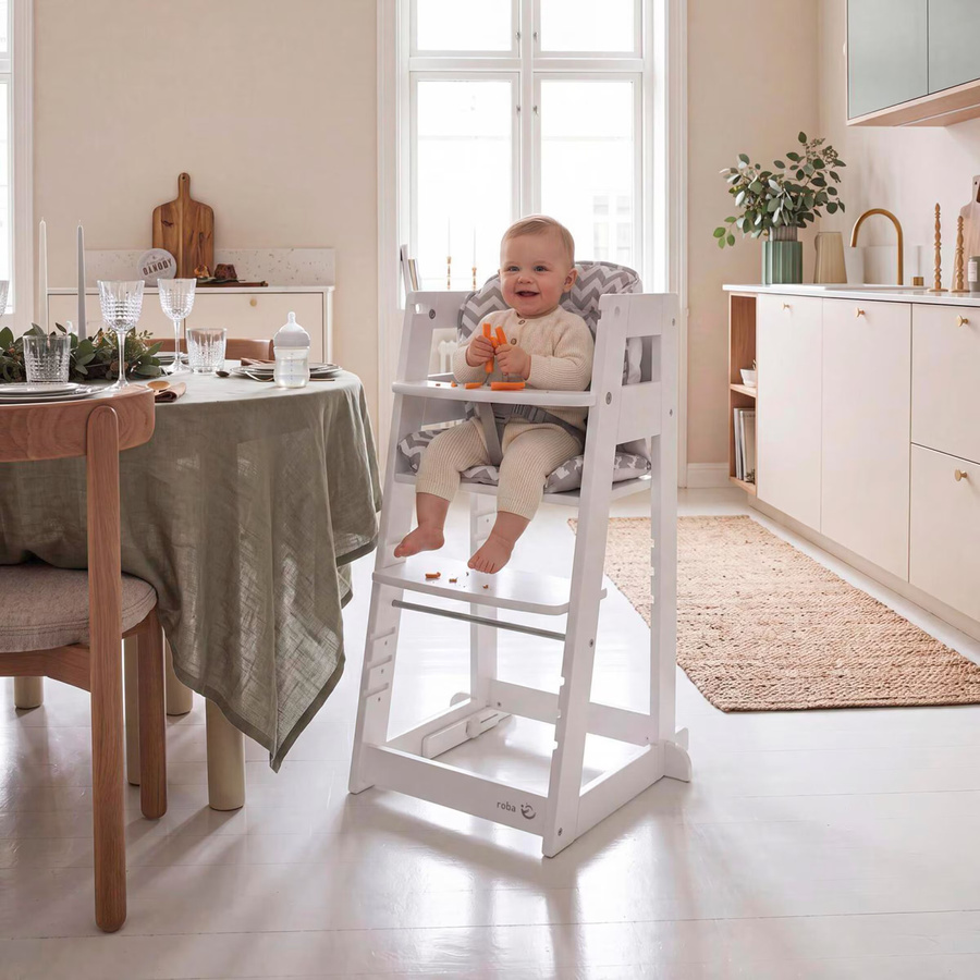 Roba Lernturm Sit & Step 2-in-1 aus Holz in Weiß - Bild 2