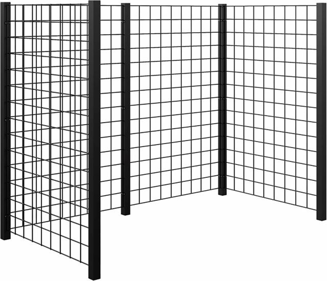 Plus Holz Mülltonnenabtrennung aus Stahl, B/T/H: 193,5 x 99 x 140 cm, zum Einbetonieren - Bild 1
