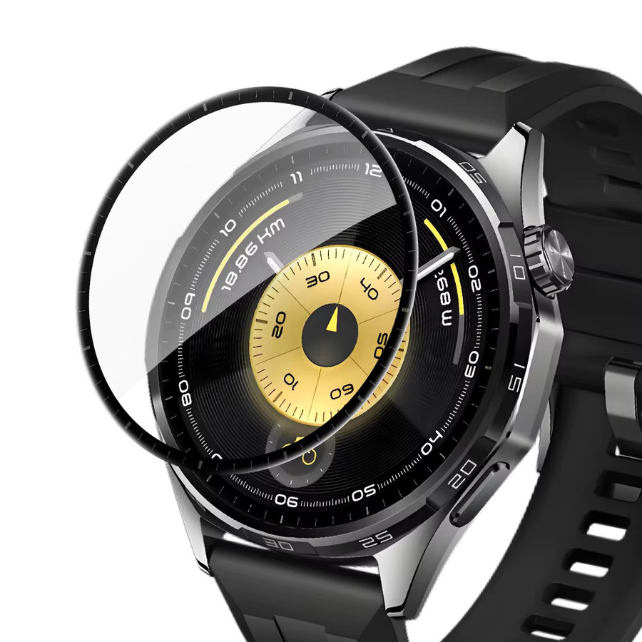 DUNTIS Displayschutzfolie für Huawei Watch GT 6 Pro 46 mm, 3D gebogener Ultra-HD-Schutz mit vollständiger Abdeckung, transparent - Bild 5