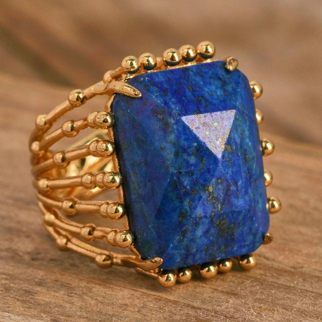 AMAZETSH Ring, 18 Karat vergoldet, Gold, Damen - Bild 1