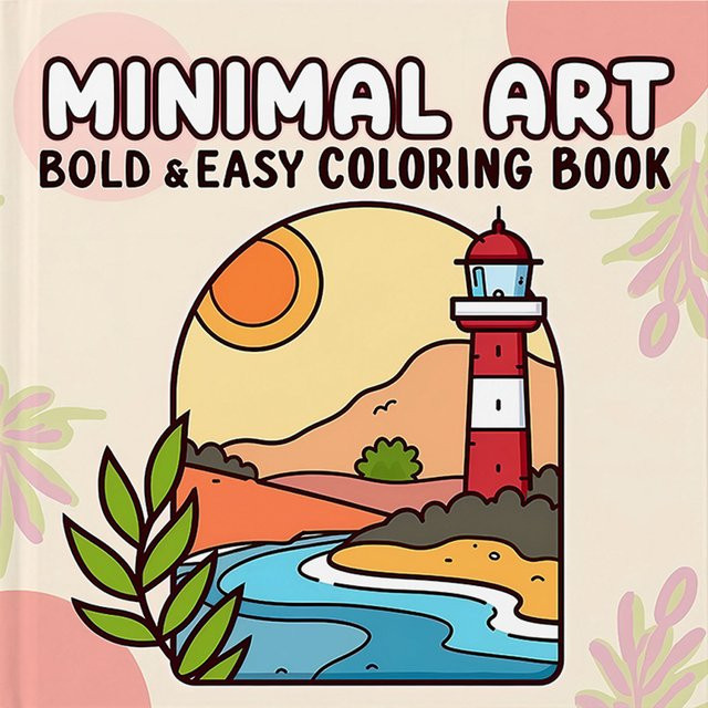 MINIMAL ART Malbuch für Erwachsene mit einfachen und niedlichen Mustern - Bild 1