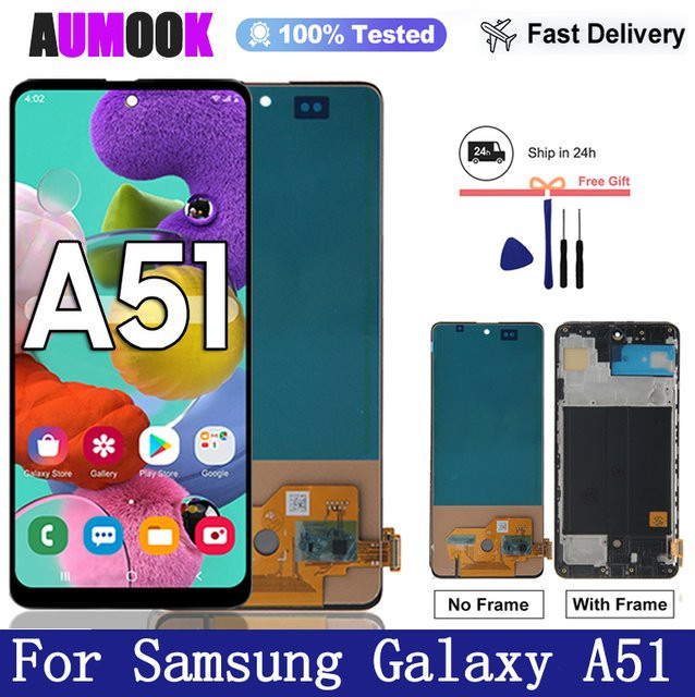 Samsung A51 Ersatz Display mit AMOLED LCD Touch Screen Digitizer in Schwarz für SM-A515F/DS - Bild 1