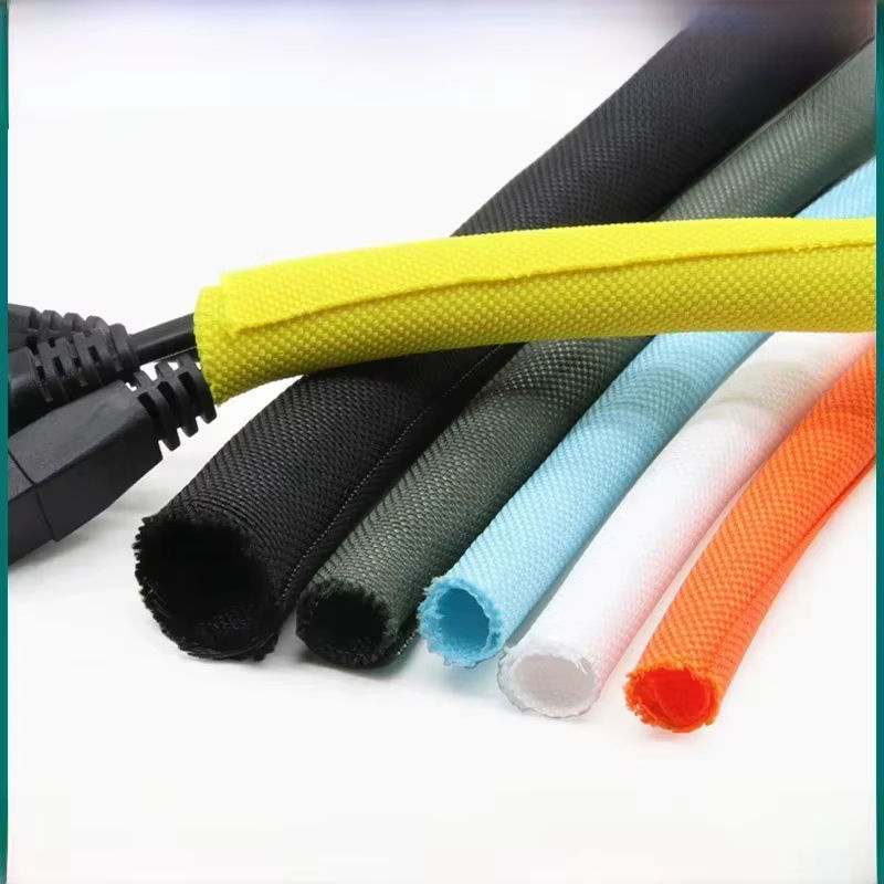 Selbstschließende und erweiterbare PET-Kabelschutzhülle in Orange und Multicolour als isolierter Kabel-Organizer für 1m, 2m oder 5m Länge - Bild 6