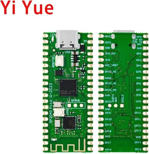 Raspberry Pi Pico W Mikrocontroller Board mit 2,4G WiFi und Dual-Core Cortex-M0 Prozessor in Grün - Bild 1