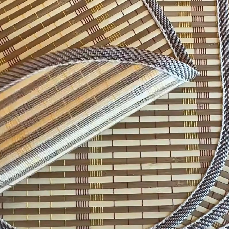 Inyahome Tischsets aus natürlichem Bambus, oval, braun, rutschfest und hitzebeständig - Bild 3