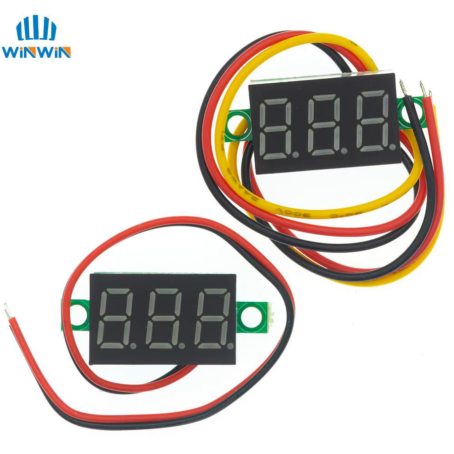 AITEWIN ROBOT Digitales Voltmeter 0,36 Zoll LED-Spannungsanzeige DC 2,5-40V in Rot, Grün oder Blau - Bild 2