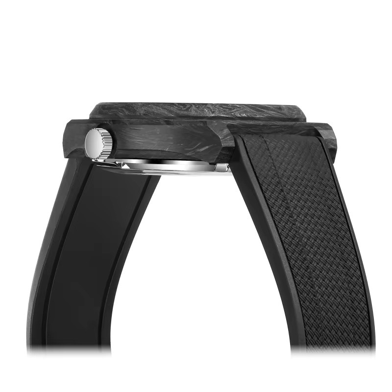 TIME TOKEN Armbanduhr Carbon, Automatik, 40 mm, Herren, Schwarz - Bild 4