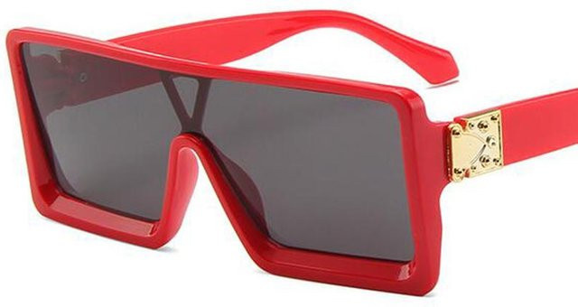 Dote Sonnenbrille, quadratisch, Vollrand, Kunststoff, Schwarz-weiß, Unisex - Bild 1