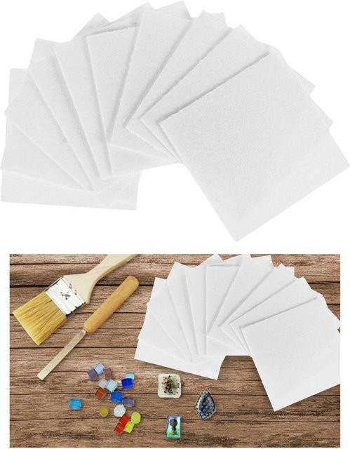 50 Blatt Keramikfaserpapier von homyl in Weiß, quadratisches Glas-Fusingpapier für Mikrowellen-Ofen, Basteln und Heimwerken, B/B: 80 x 80 mm - Bild 1