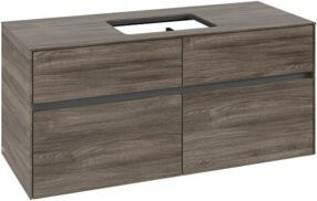 V&B Waschtischunterschrank Collaro in Stone Oak mit mittigem Waschtisch, B/T/H: 120 x 54,8 x 50 cm - Bild 1