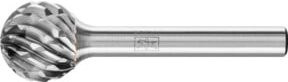 PFERD Hochleistungsfrässtift STEEL Kugel KUD in Silber für Stahl, Kopf-Ø: 16 mm, Schaft-Ø: 6 mm - Bild 1