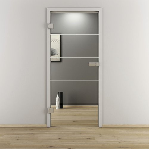 NOVADOORS Glasdrehtür NOVA 582, glänzend, transparent, B: 95,9 cm, H: 197,2 cm, T: 33,1 cm - Bild 1