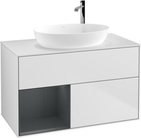 V&B Waschtischunterschrank Finion 100 Wandbeleuchtung in Weiß lackiert B/T/H: 100 x 50,1 x 50,1 cm - Bild 1