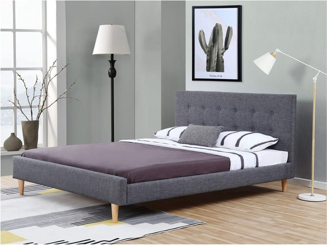 HTI-Living Holzbett inklusive Lattenrost in Grau, Liegefläche B: 90 cm, L: 200 cm - Bild 1