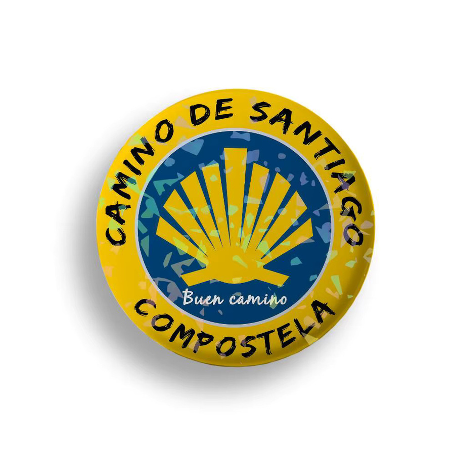 Gelbes Camino De Santiago Scallop Laser-Abzeichen, Kinder - Bild 3