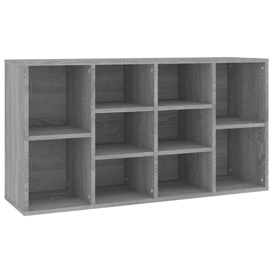 vidaXL Schuhbank Grau Sonoma, moderner Schuhregal für den Eingangsbereich aus Holzwerkstoff, B/T/H: 103 x 30 x 55 cm - Bild 2