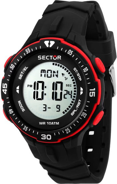 Sector Digitaluhr, Quarz, Kunststoffarmband, 44 mm, Blau, Herren - Bild 1