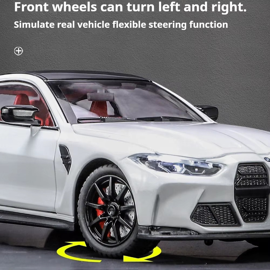 RMZ city M4 M3 Auto-Modell, 1:24 Maßstab, mit Sound und Licht, Rückziehfunktion - Bild 1