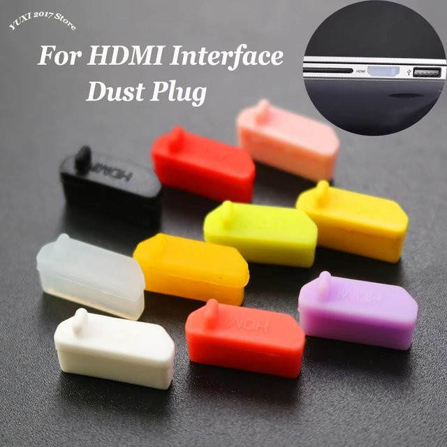 YuXi Silikon Staubschutzkappen Set für USB und HDMI Anschlüsse in Weiß, 10 Stück - Bild 1