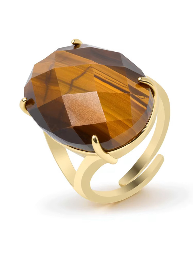 CSJA Ring, Naturstein, Kristall, Damen, verstellbar - Bild 3