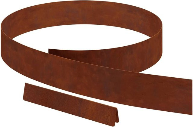 vidaXL Raseneinfassung aus wetterfestem Stahl in Rost-Optik, 4 Stück, H x B x T: 15 x 450 x 0,05 cm - Bild 1
