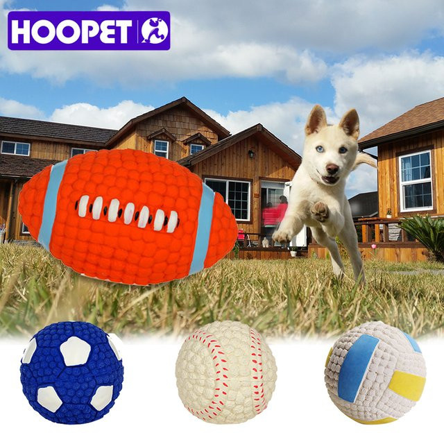 Hoopet Hund Spielzeug Bälle, Quietschen, Tennis, Fußball, Zahnreinigung - Bild 1