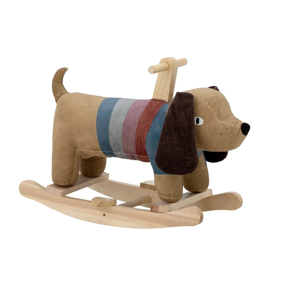 Bloomingville Mini Charlie Schaukelhund in Multicolour aus Polyester, B/T/H: 34,0 x 51,0 x 66,0 cm - Bild 1