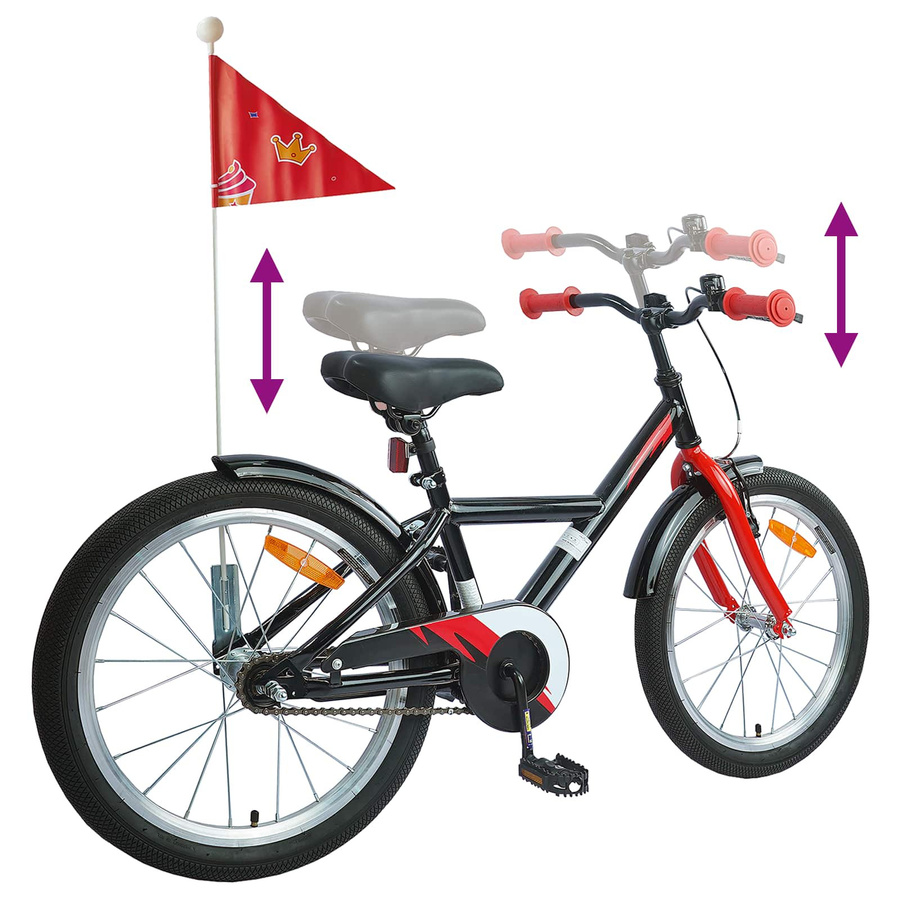 vidaXL Kinderfahrrad 20 Zoll Schwarz für 6-11 Jahre - Bild 4