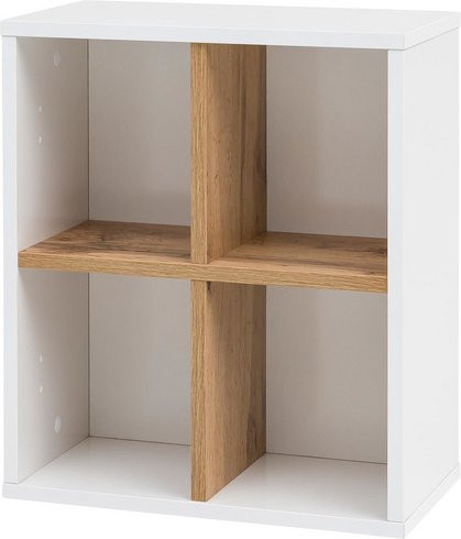 SCHILDMEYER Badregal Padua Wandregal für das Badezimmer in Eiche Landhaus, B/H/T: 40,0 x 48,3 x 20,5 cm - Bild 1