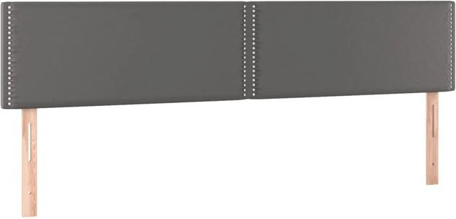 Set aus 2 Kopfteilen vidaXL in Grau aus Kunstleder, B/T/H: 100 x 5 x 78-88 cm - Bild 1