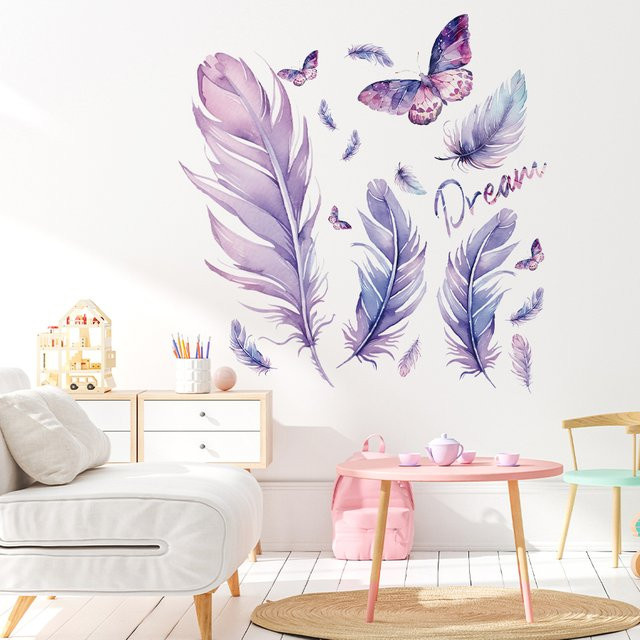 BRUP Wandtattoo Schmetterling in Lila aus PVC für Wohnzimmer und Schlafzimmer - Bild 1