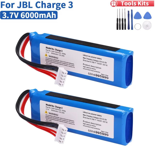 Original Ersatzakku für JBL Charge 3 mit 6000 mAh in Blau - Bild 1