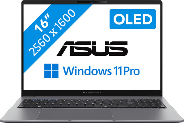 ASUS ExpertBook P5 G2 16 Zoll OLED Copilot+ PC 5606CGA-PL0034X in Grau mit AMD Prozessor, 32 GB RAM und 1000 GB SSD, Windows, QWERTY Tastatur - Bild 1