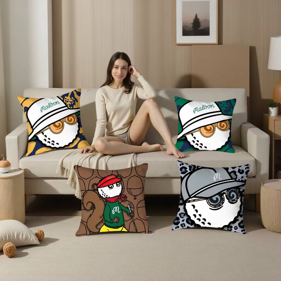 Freizeit M-Malbones Golf-Kissenbezug aus weichem Plüschstoff mit doppelseitigem Druck für dein Sofa oder als Dekokissen - Bild 4